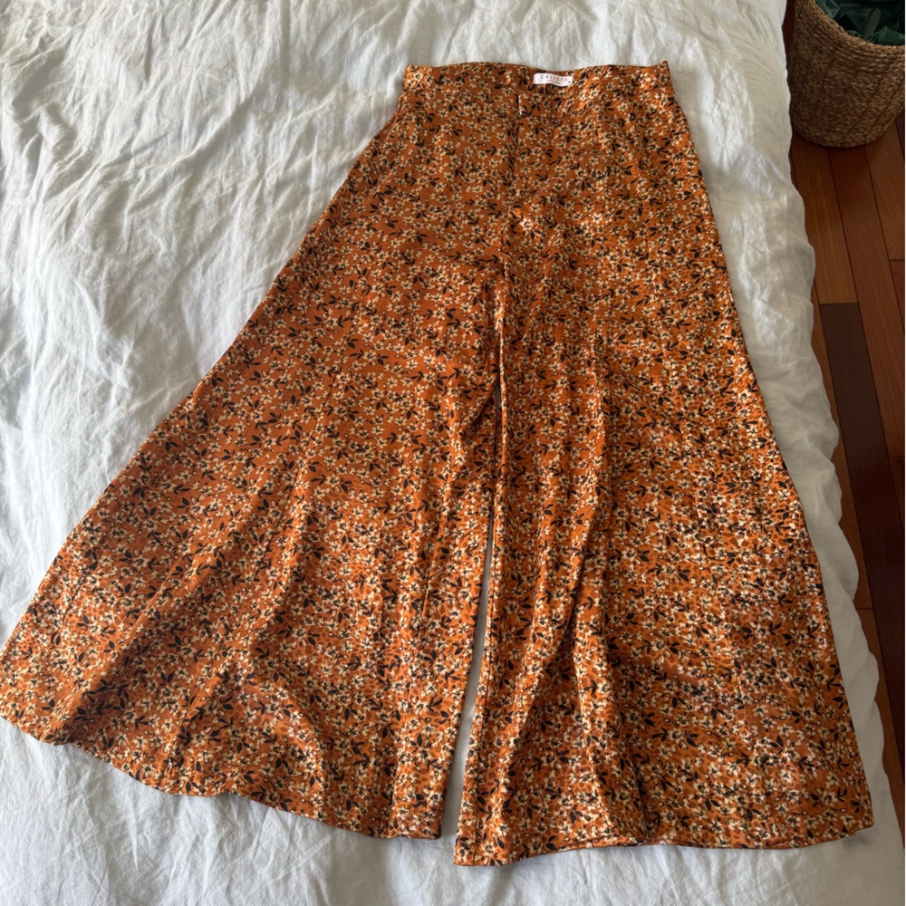 Floral Wide-Leg Pants